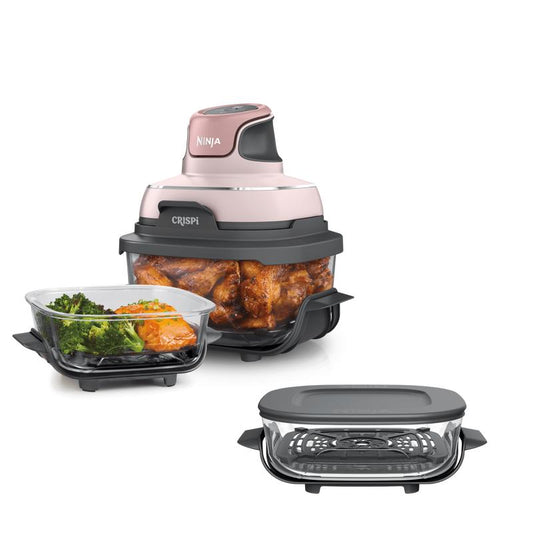 4-In-1 Portable Glass Air Fryer Cooking System, Multicolored, portable