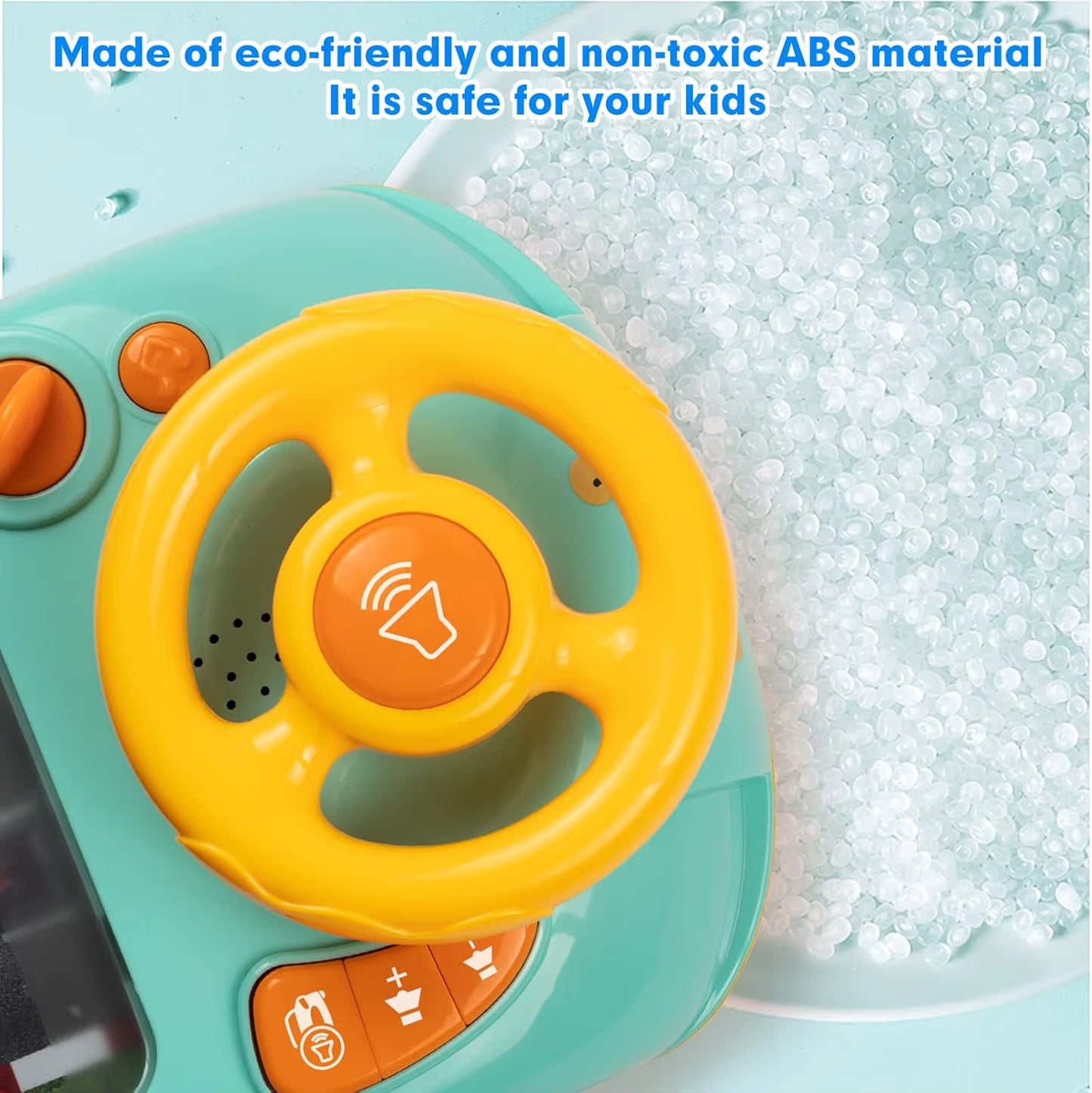 Musical Steering Wheel Toys for Boys 4-6 Toddler Simulated Driving Racing Car Game with Sound Interactive Educational Learning