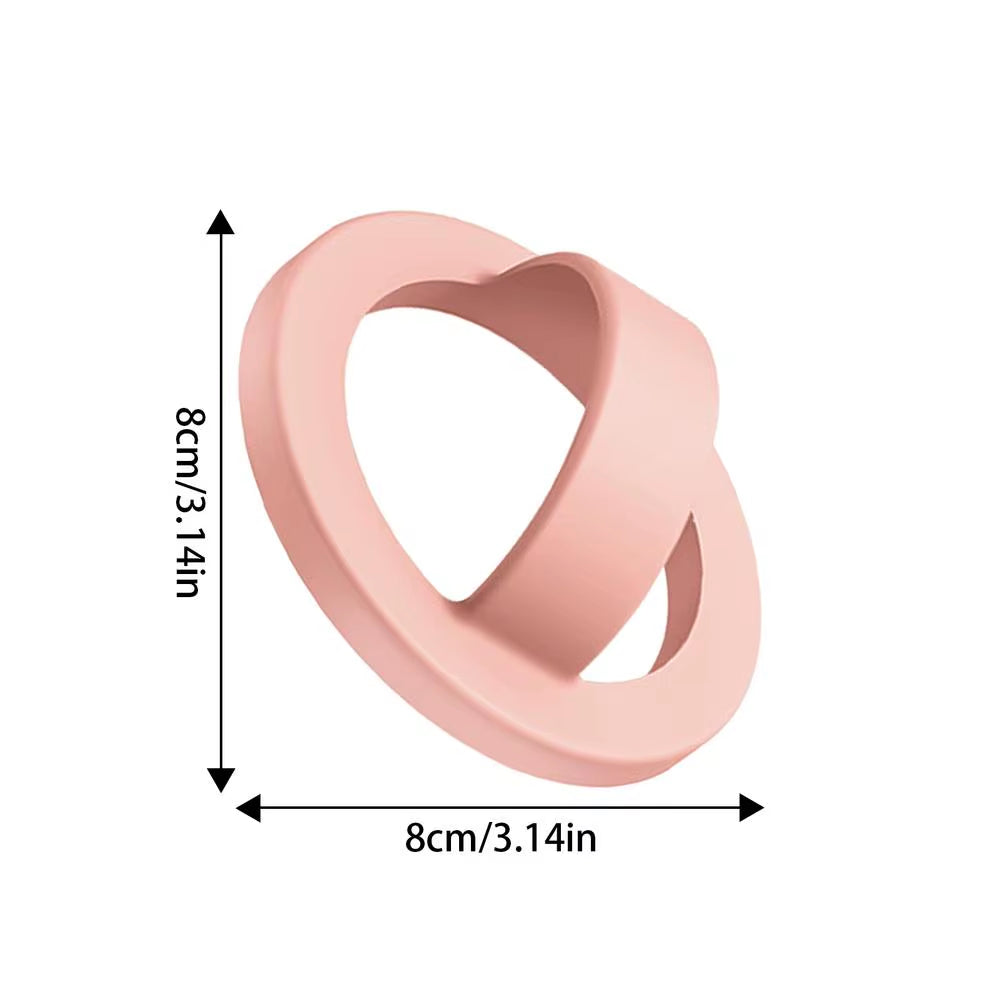 Ring Magnet for Phone Grip, Silicone Phone Mount with Finger Strap Magnetic Phone
