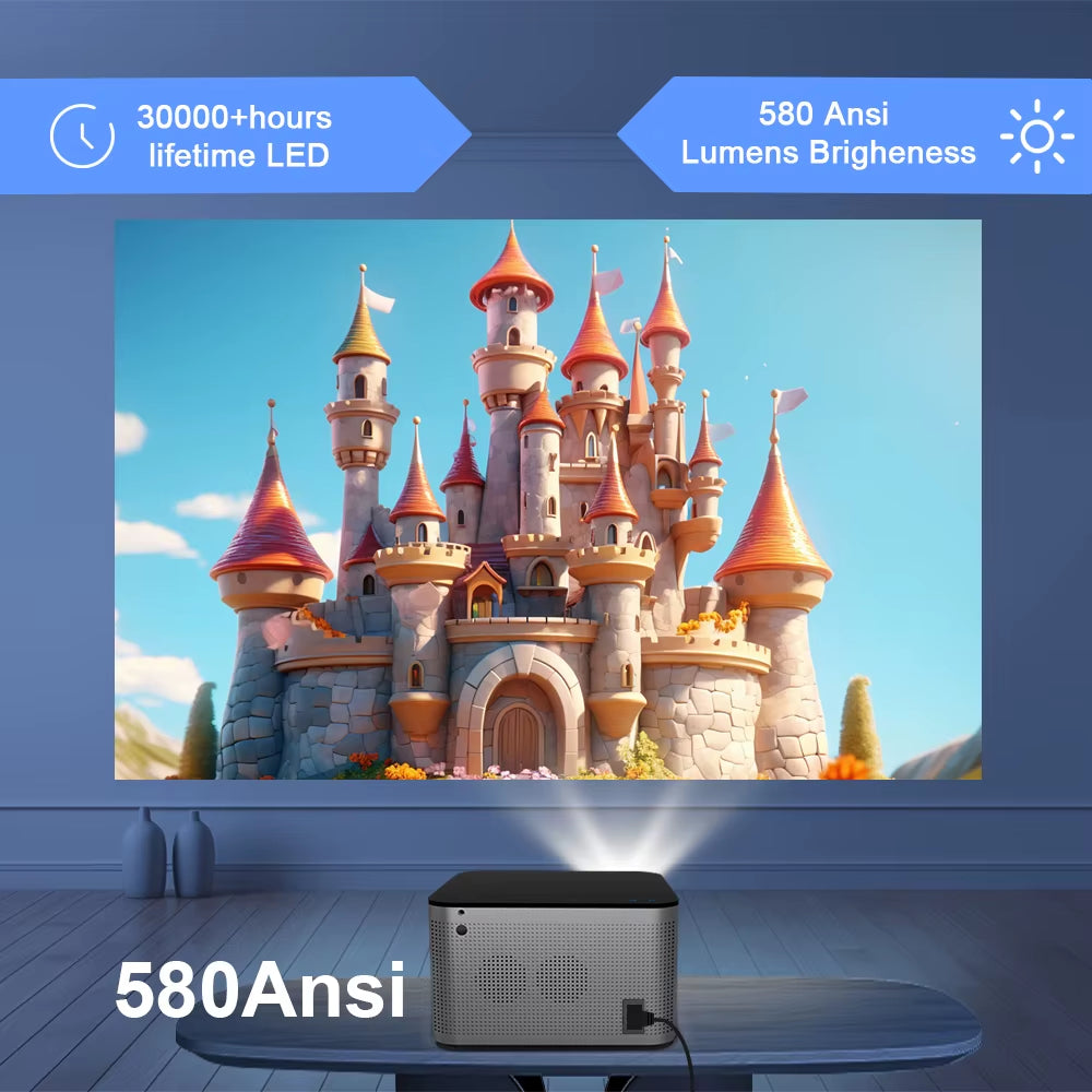 Android 11 4K Smart Projector, Full HD, Wifi, Voice Control Home Cinema Theater