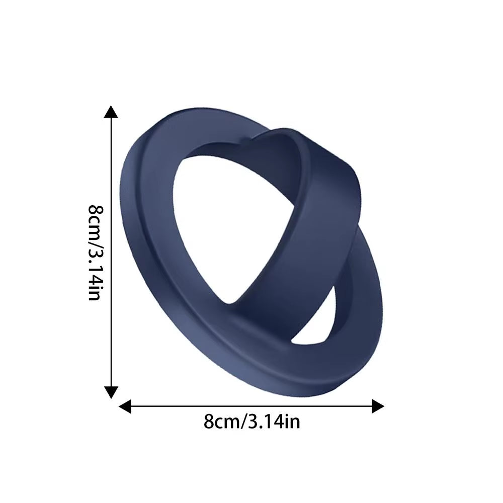 Ring Magnet for Phone Grip, Silicone Phone Mount with Finger Strap Magnetic Phone