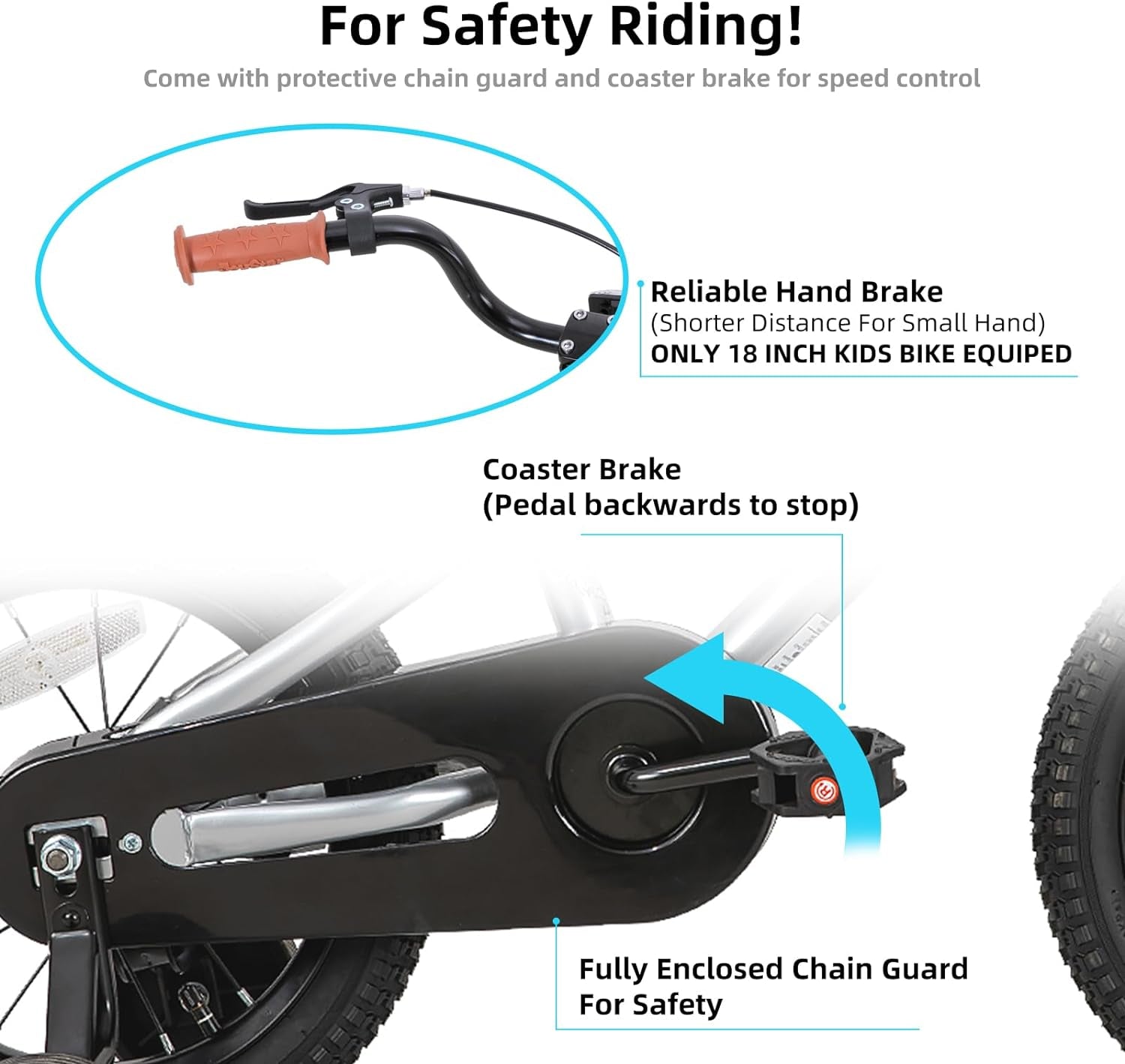 Kids Bike for Ages 2-12 Years, Unisex, 12-20 Inch BMX Style with removable Training Wheels