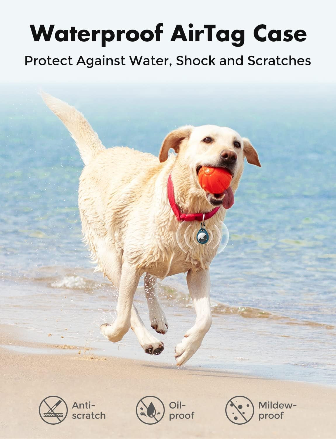 Airtag Holder for Apple - 4 Pack Air Tag Case [Fit Tightly Design] [Easy to Install] [Hold Securely] Waterproof TPU Protective Cover with Metal Keychain for Kids,Pet,Luggage,Backpack,Keys