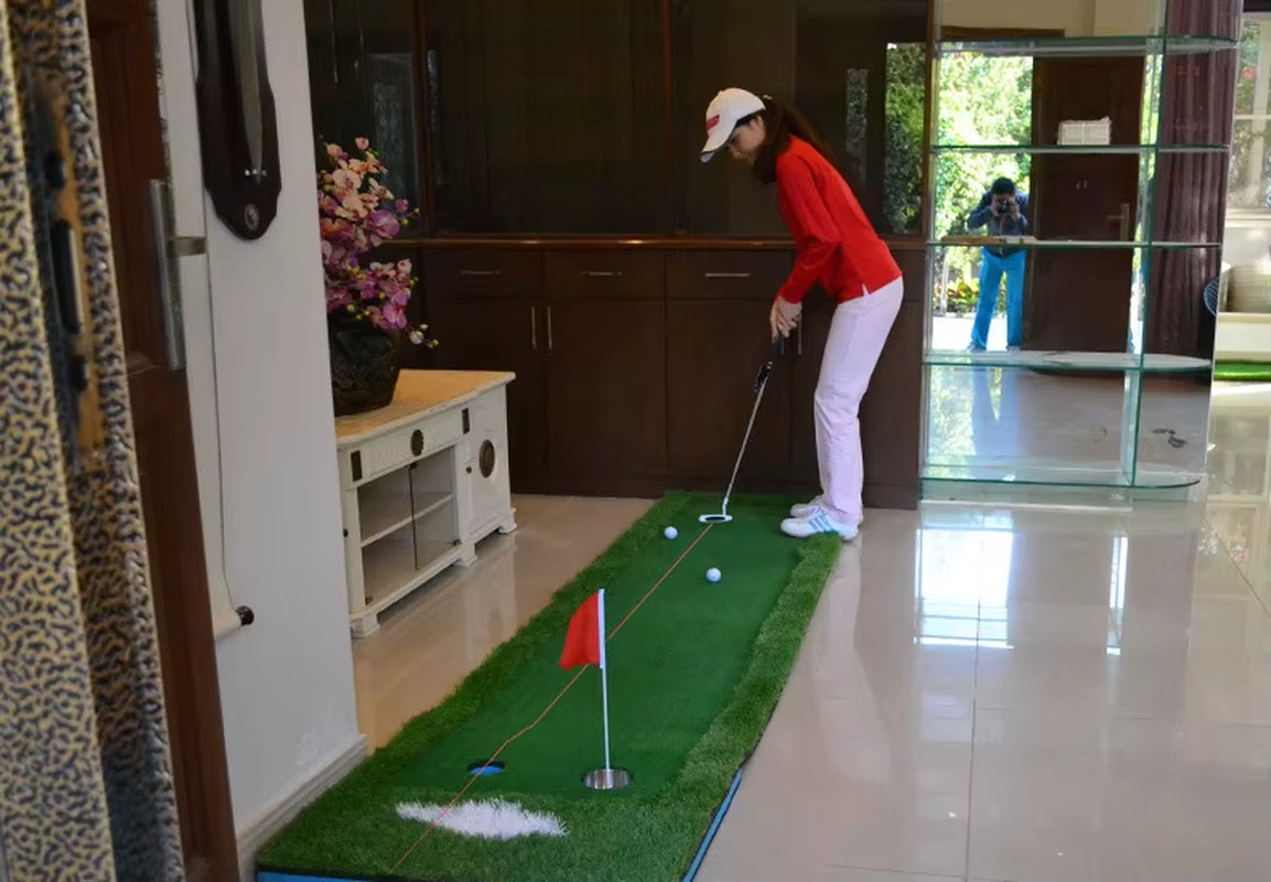 Golf Putter Laser Sight Machine Aiming Instrument, Indoor Teaching Linear Laser Golf Putter Training Aid