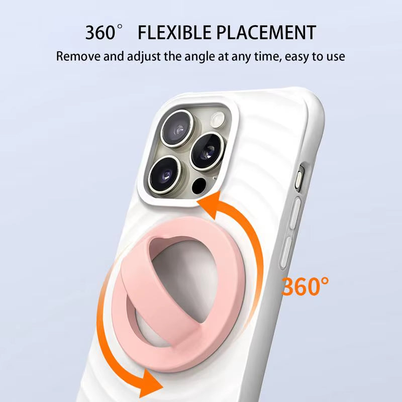 Ring Magnet for Phone Grip, Silicone Phone Mount with Finger Strap Magnetic Phone