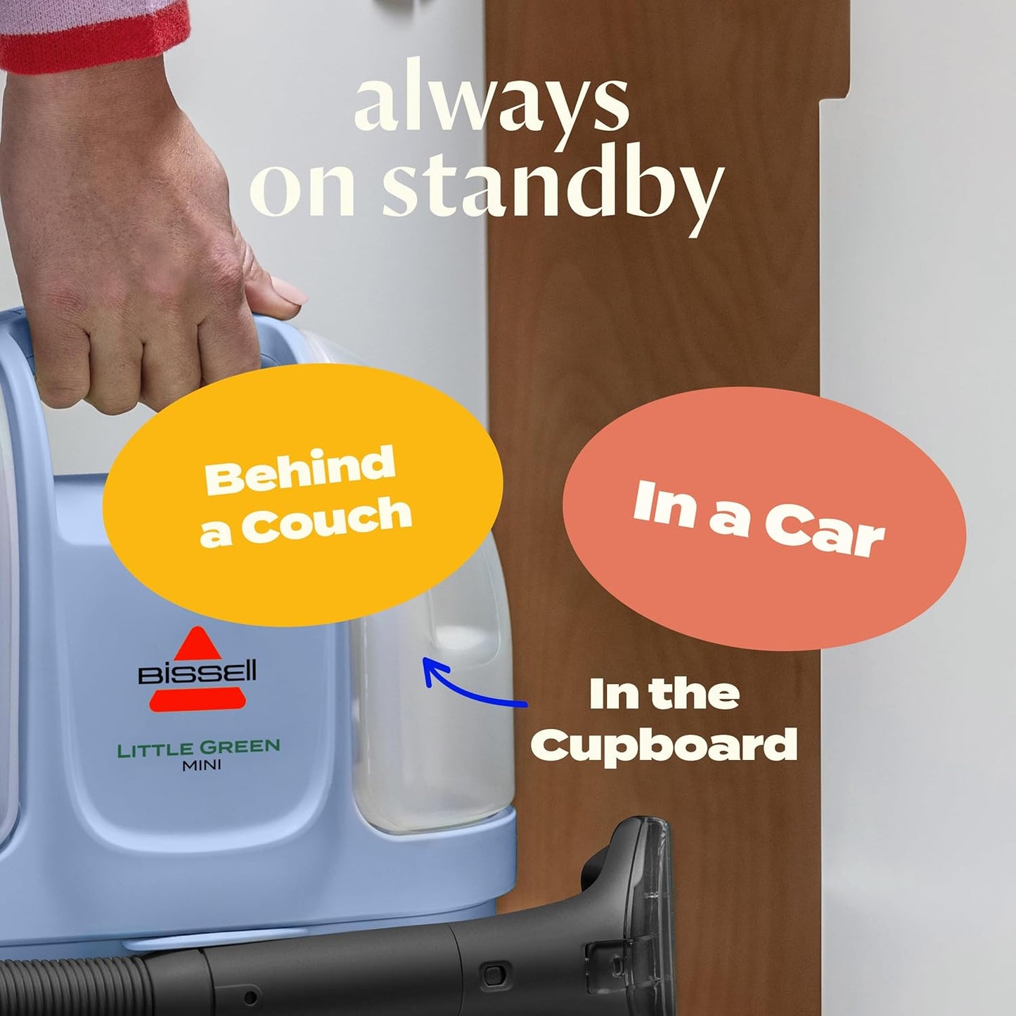 Little Green Mini Portable Carpet and Upholstery Deep Cleaner, Car/Auto Detailer, with Hydrorinse Self-Cleaning Tool and 4" Tough Stain Tool, Limited Edition Color Lake, 4075F