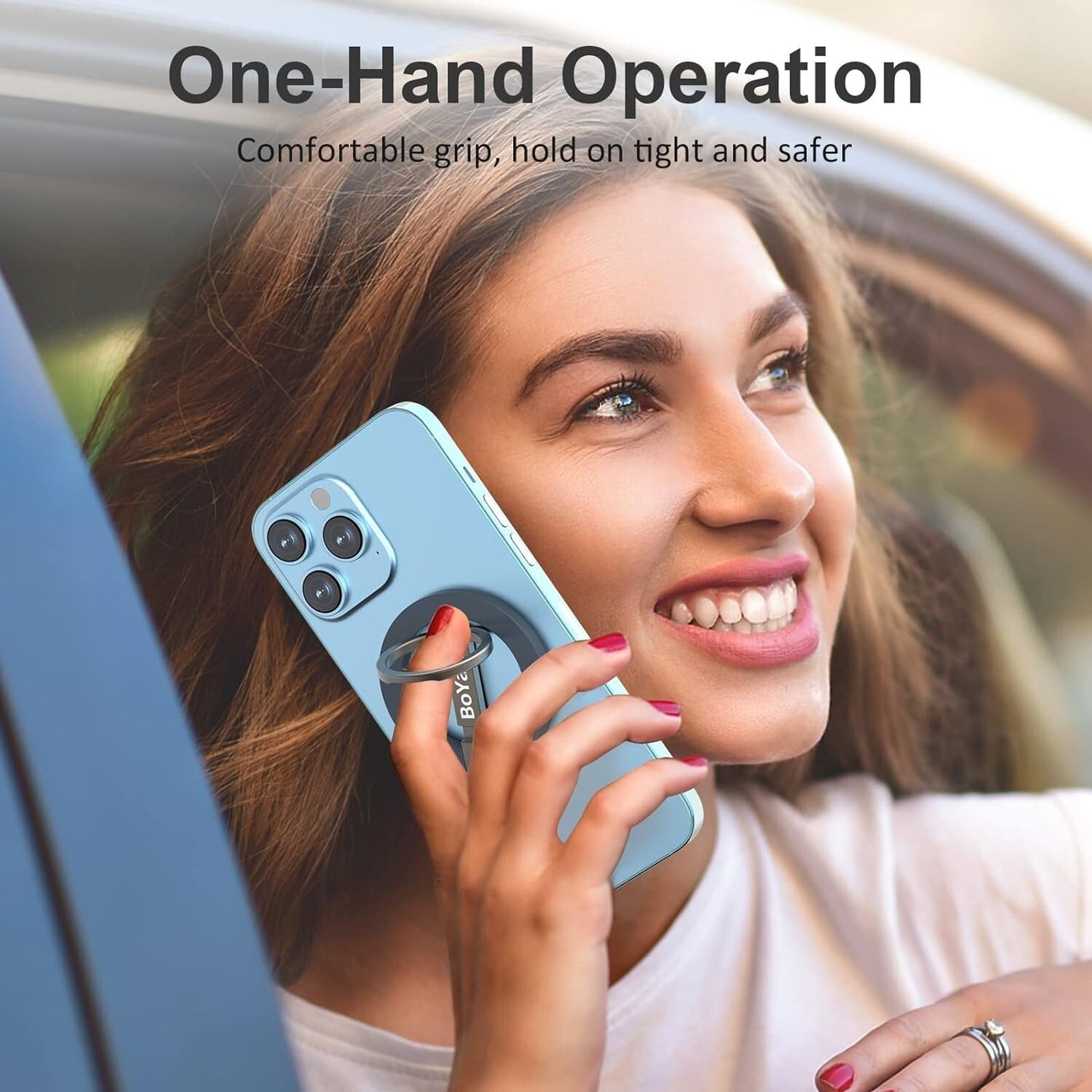 Magnetic Phone Ring Holder, 360° Rotating Phone Grip