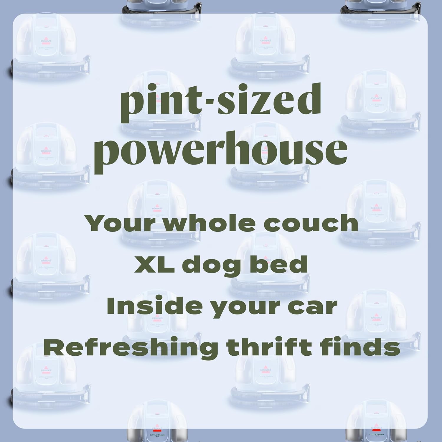 Little Green Mini Portable Carpet and Upholstery Deep Cleaner, Car/Auto Detailer, with Hydrorinse Self-Cleaning Tool and 4" Tough Stain Tool, Limited Edition Color Lake, 4075F